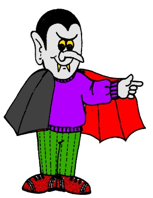 Vampire free coloring page