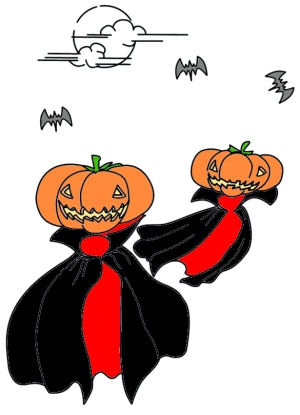 vampire pumpkins free coloring page