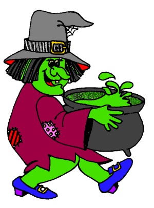 free witch coloring page